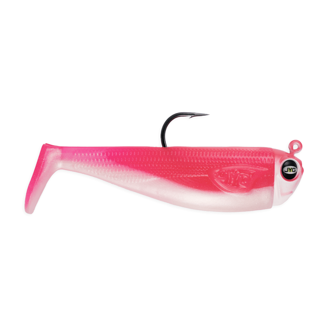 chubby fishing lure JYG Pro 3in Chubby Jig Head 1/2oz Flamingo 3Pk