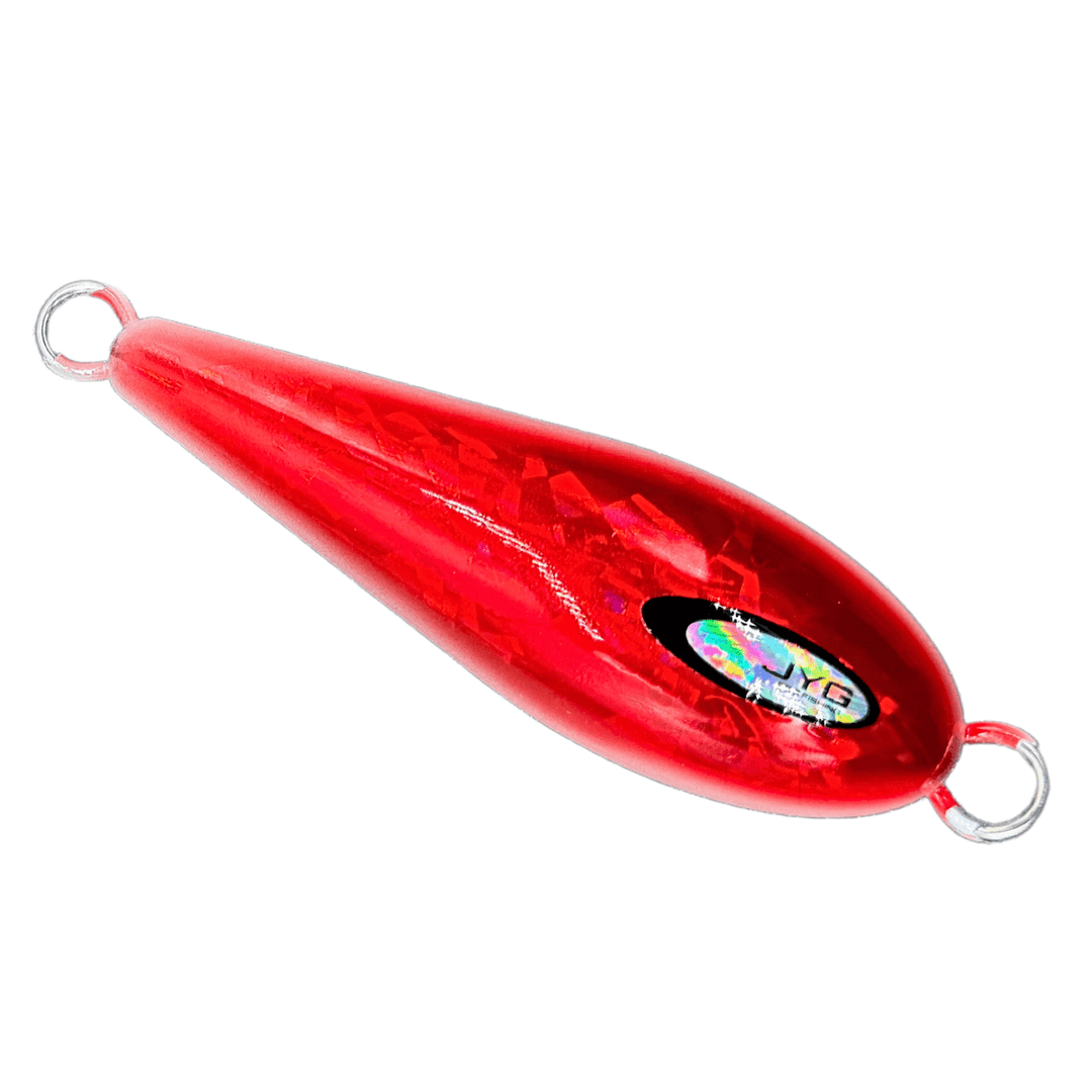 commercial tuna lift pole fishing jigs for sale 5" Eddie Bomb 16oz Jigs, 2 Pieces Crimson Red Polka Dot, Unrigged, Heavy BFT Vertical Flat Fall Bluefin,Tuna Gear : Sports & Outdoors BKK 5X strength hooks JYG PRO Fishing Tuna Bomb