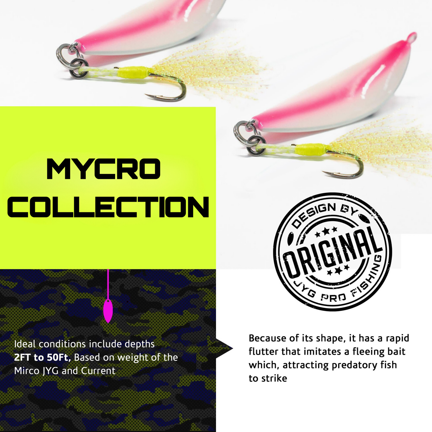 JYG Pro Mycro Jygs - Pompano Jigs Pink Crackle / 1oz