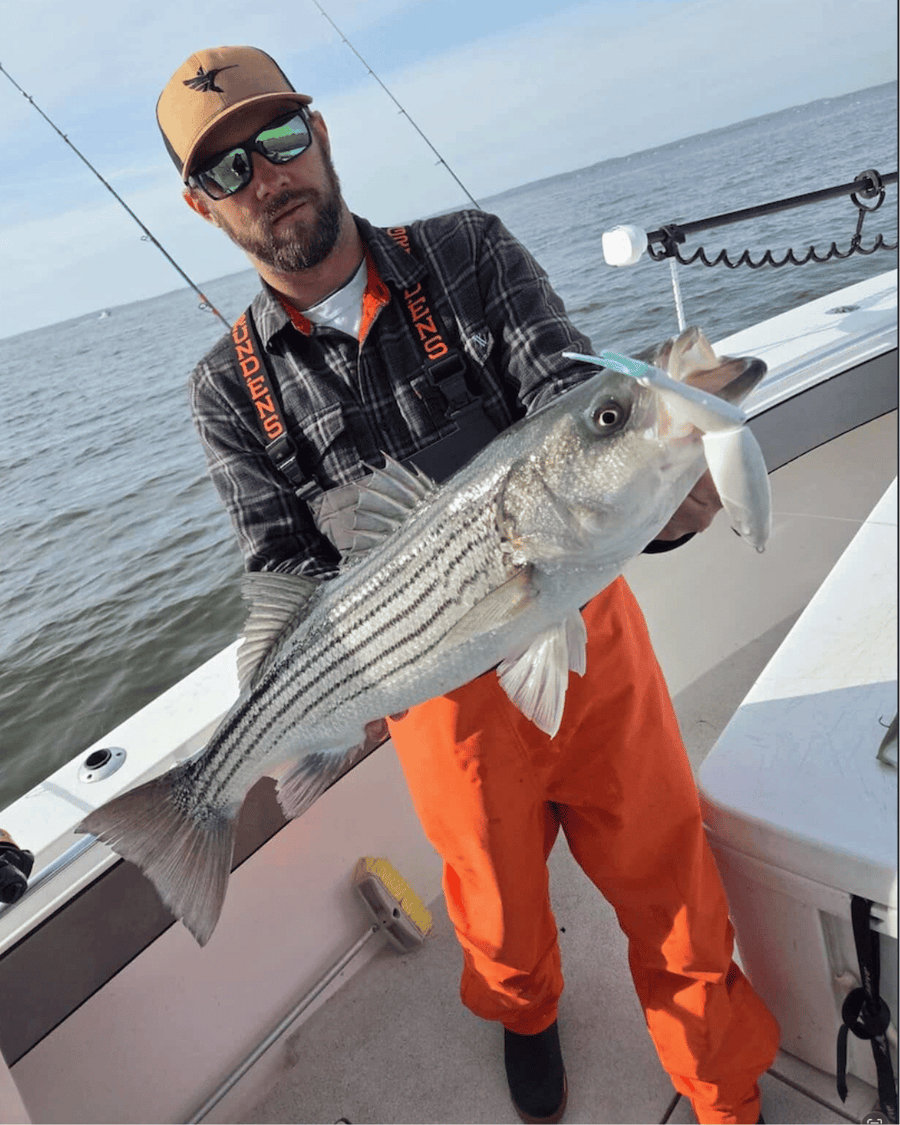  with a fish caught on a GLYDE
