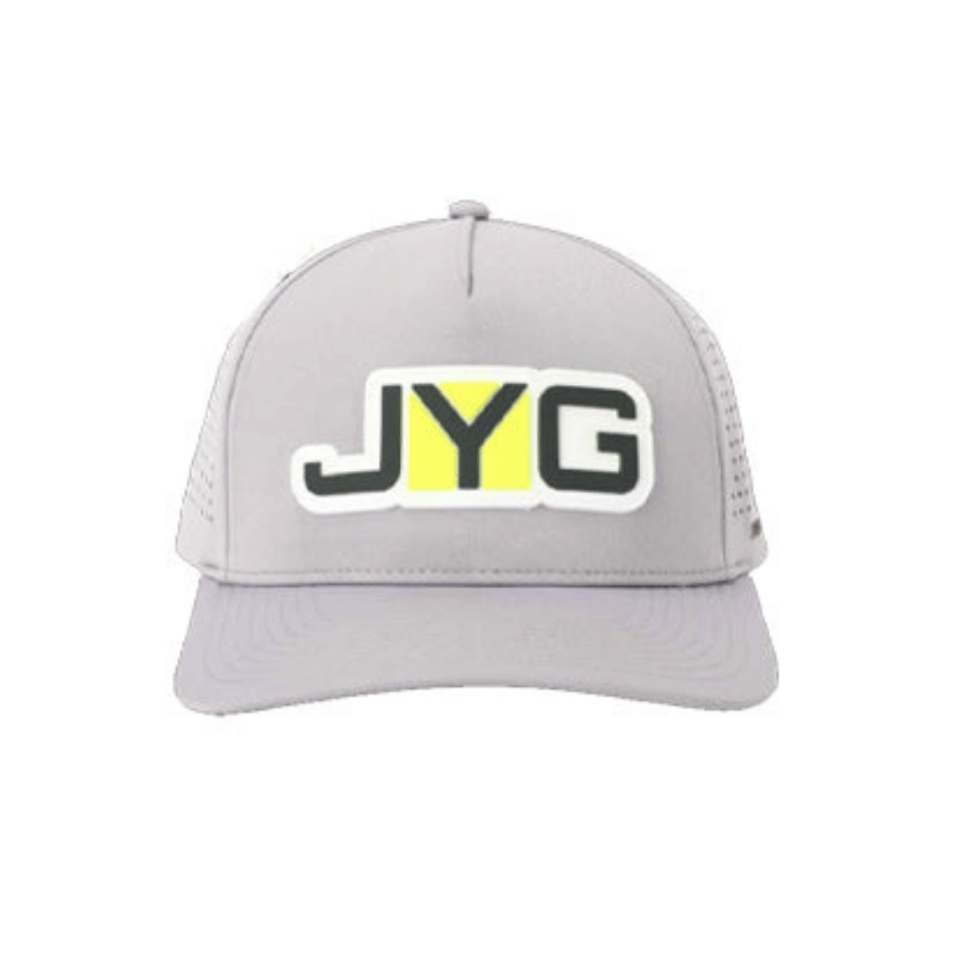 JYG PRO JYG PATCH SNAPBACK LIGHT GRAY 5 PANEL HAT