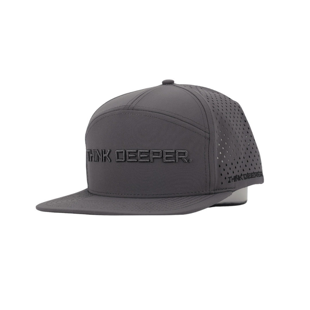 JYG PRO THINK DEEP DARK GRAY 7 PANEL SNAPBACK HAT