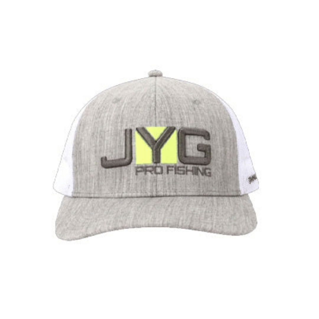 JYG PRO TRUCKER SNAPBACK GRAY WHITE 6 PANEL HAT