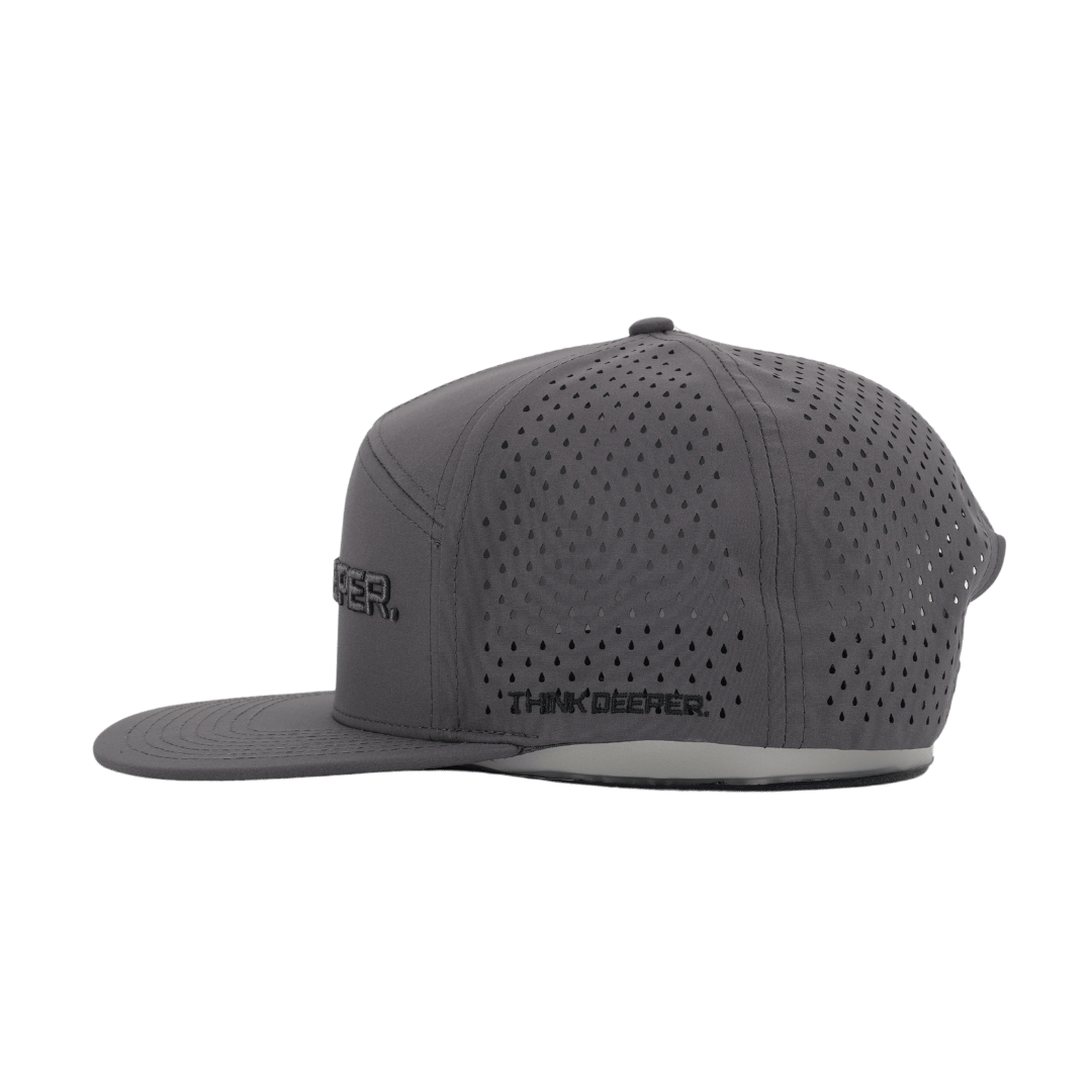 JYG PRO THINK DEEP DARK GRAY 7 PANEL SNAPBACK HAT