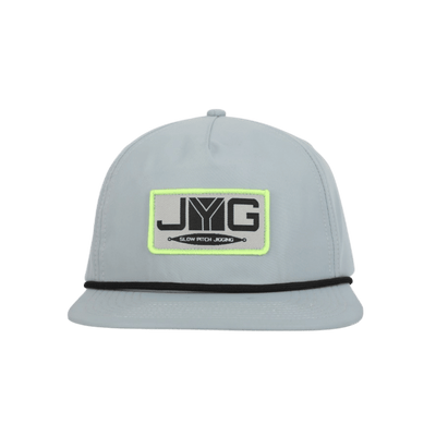 JYG PRO FLAT BILL BLACK ROPE SNAPBACK LIGHT BLUE 5 PANEL HAT