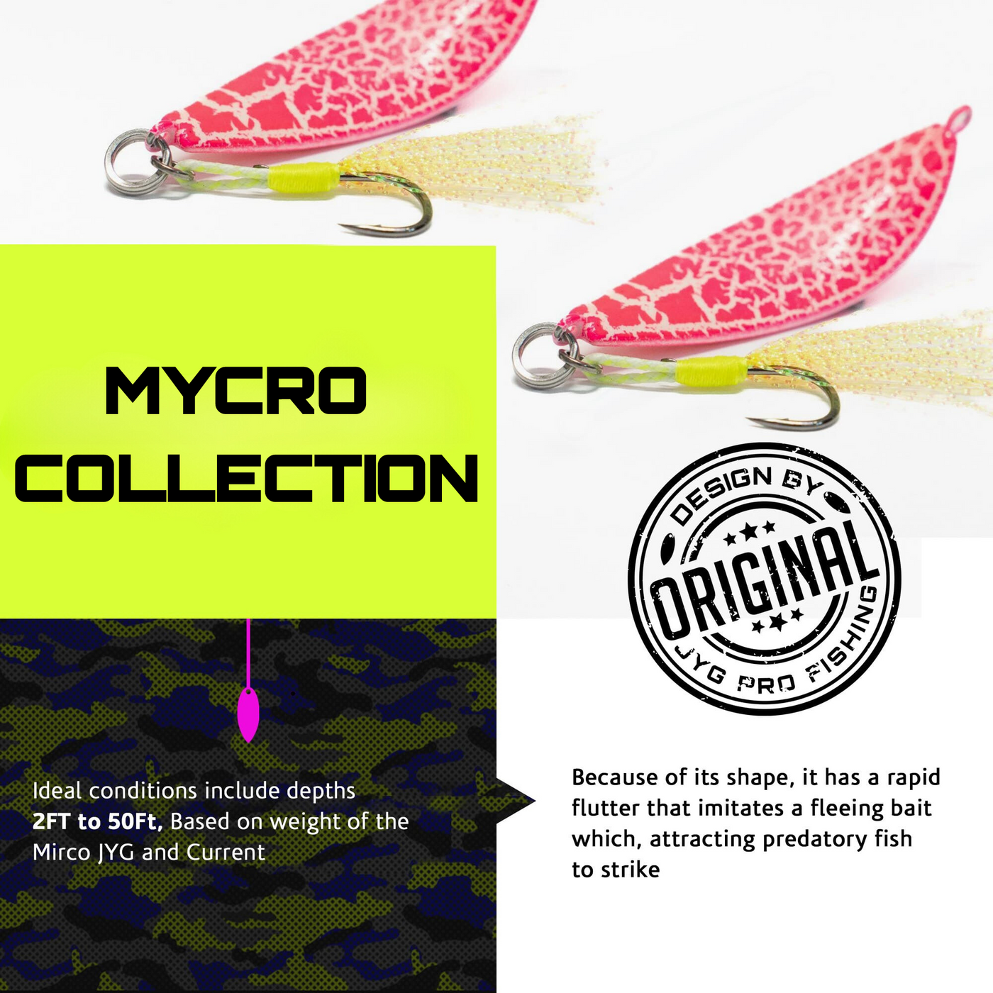 JYG Pro Mycro Jygs - Pompano Jigs Pink Crackle / 1oz