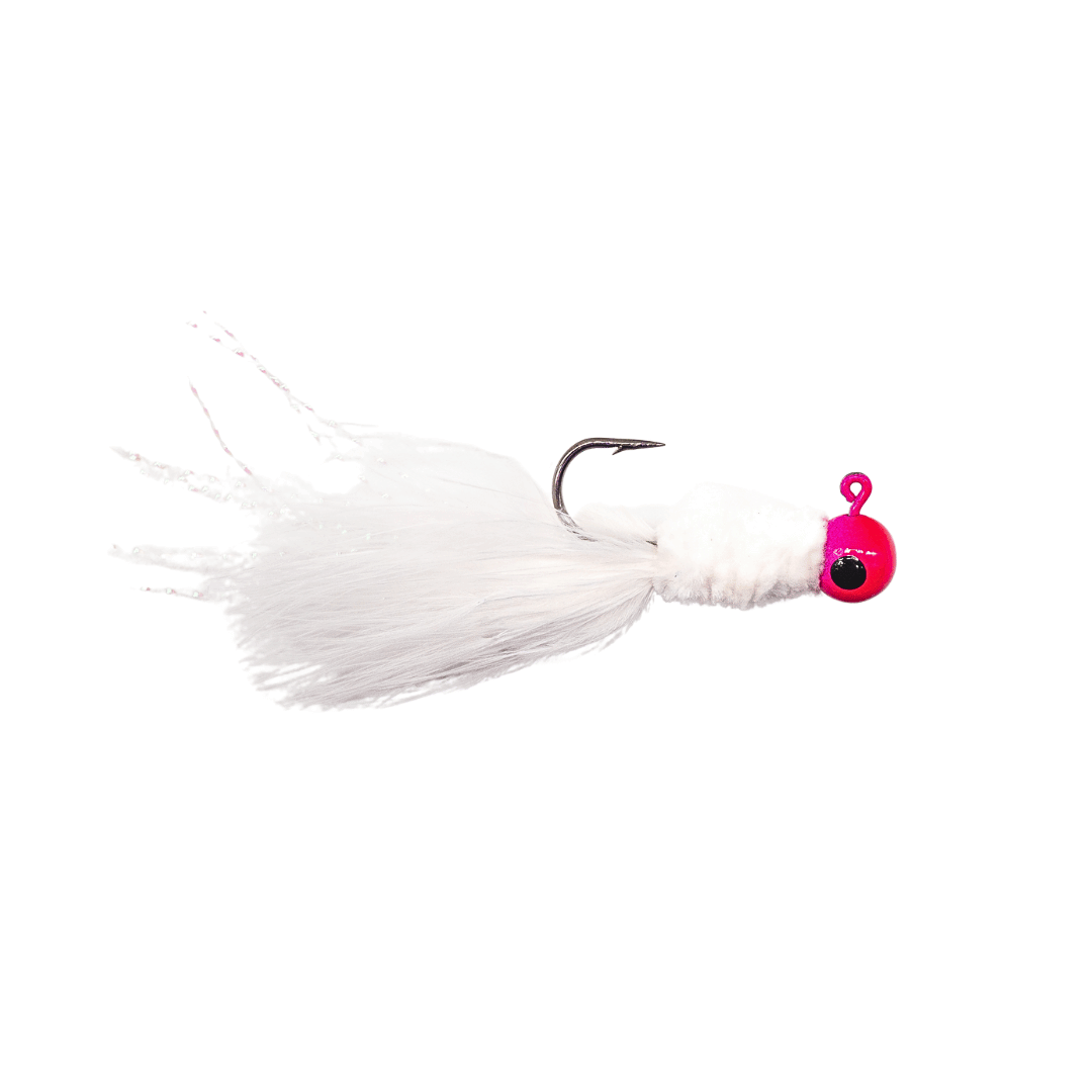 Crappie Jyg - Pink Head - White
