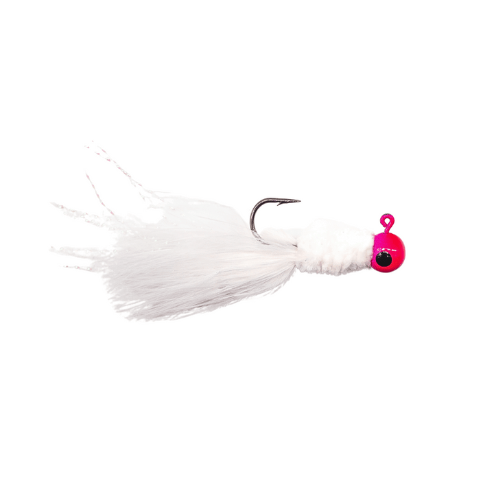 Crappie Jyg - Pink Head - White