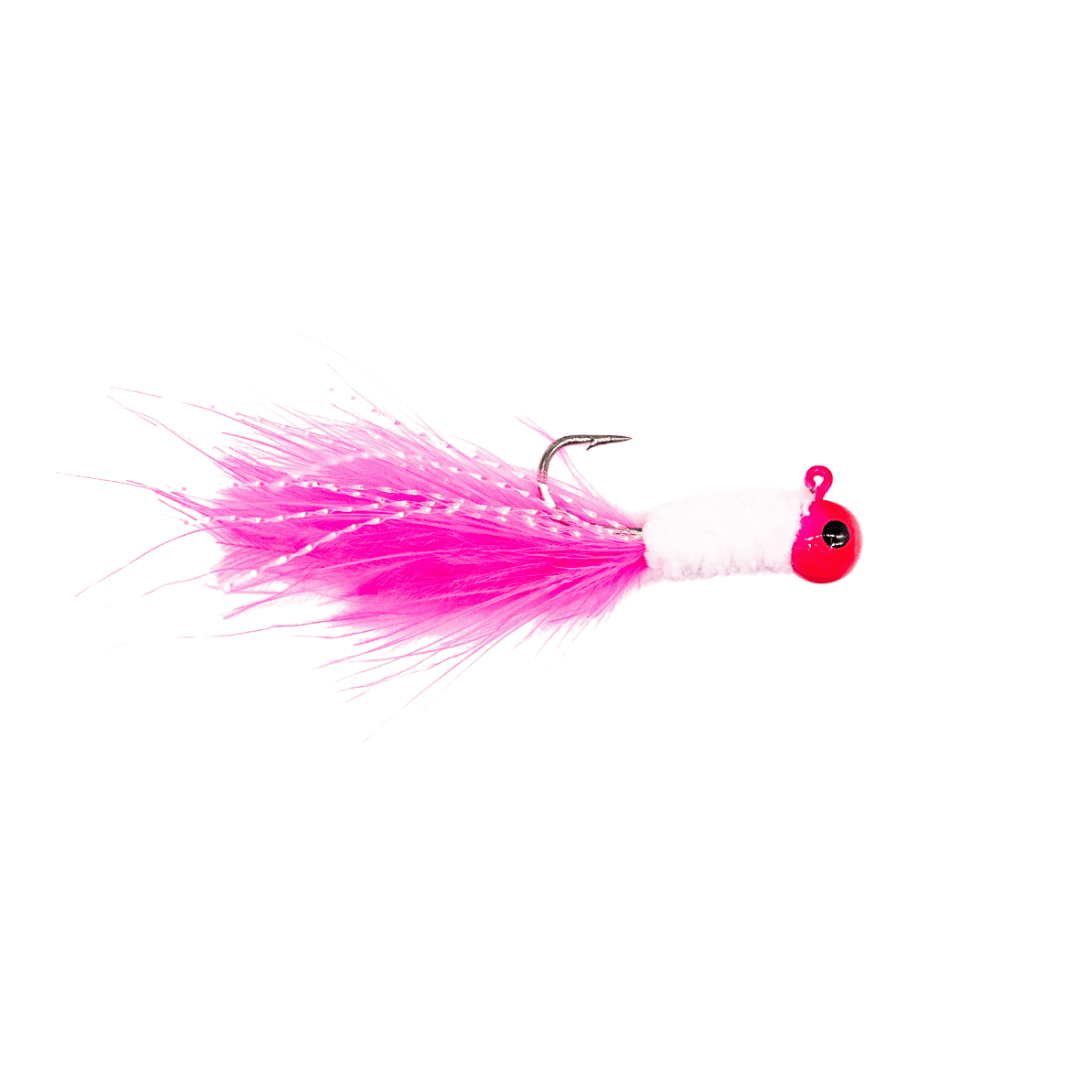 Jyg Pro Crappie 1/32oz Pink Hd White Pink