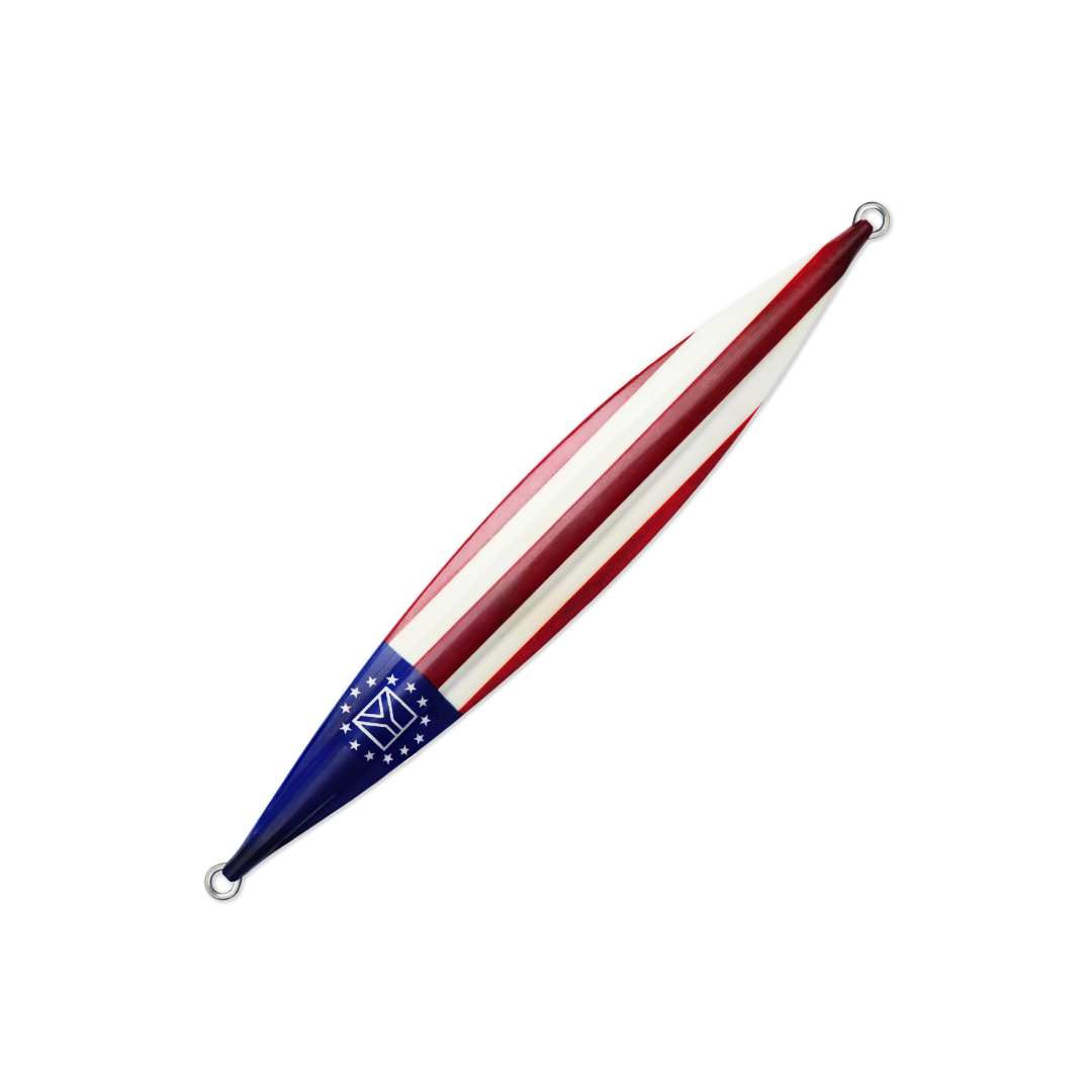 DEEP 200g INDEPENDENCE slow pitch jig - USA stars and stripes finish