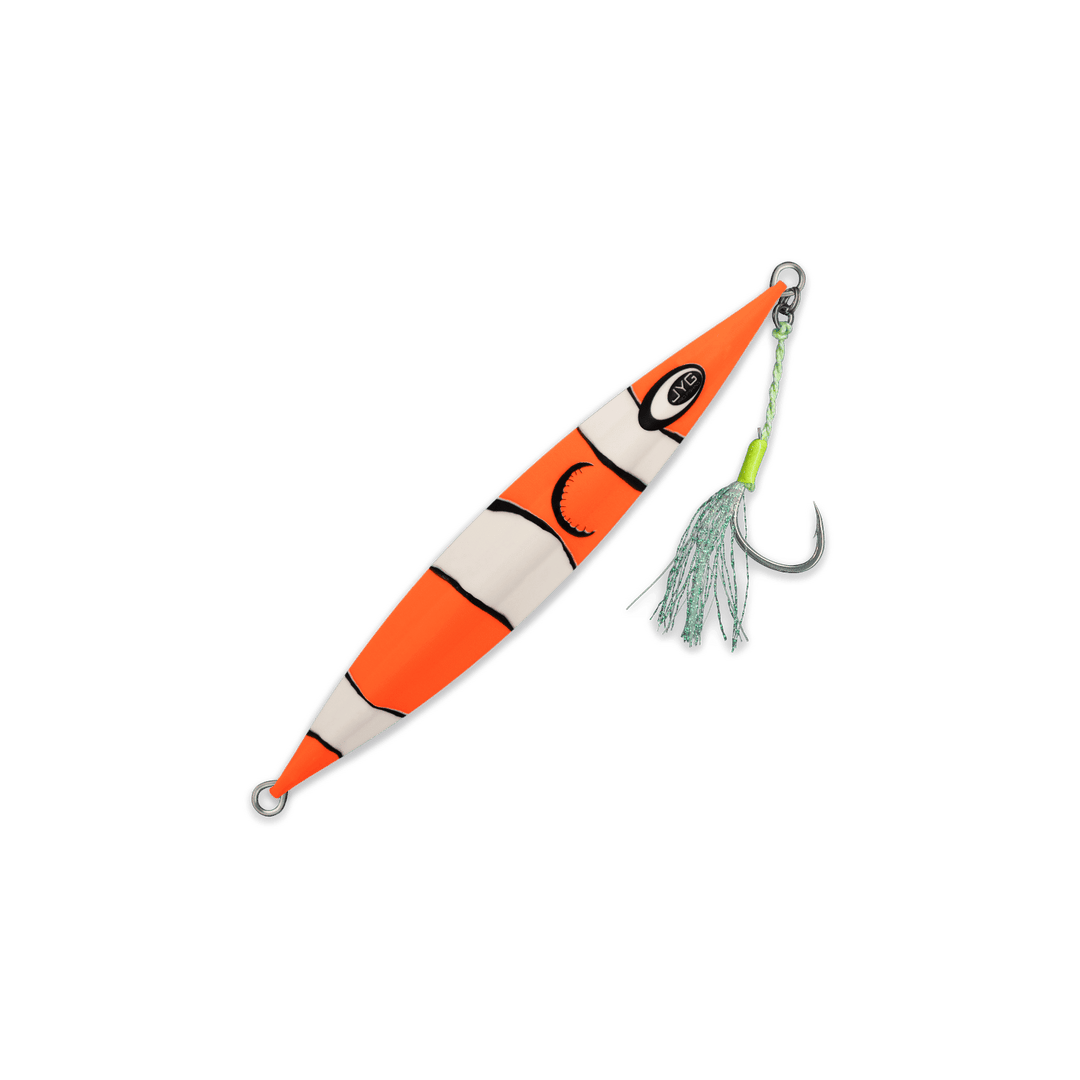 DEEP LIVE MICRO slow pitch jig, Orange Clown, rigged