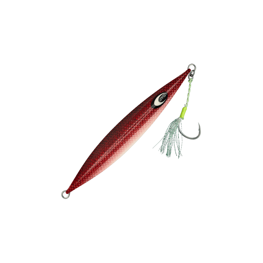 DEEP LIVE MICRO slow pitch jig, Vermillion, rigged