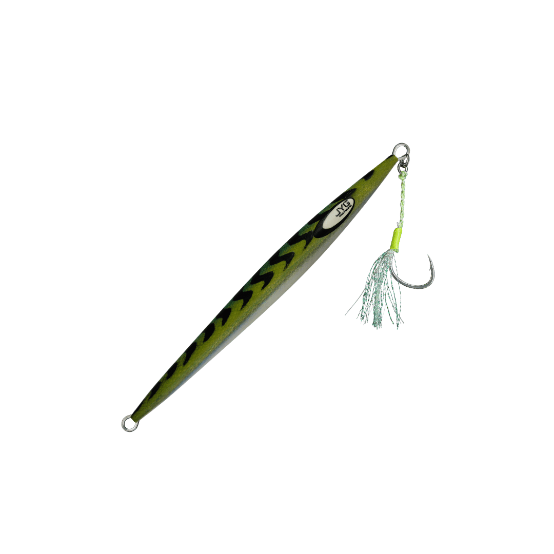 STRYKE LIVE MICRO slow pitch jig, Green Mackerel, rigged