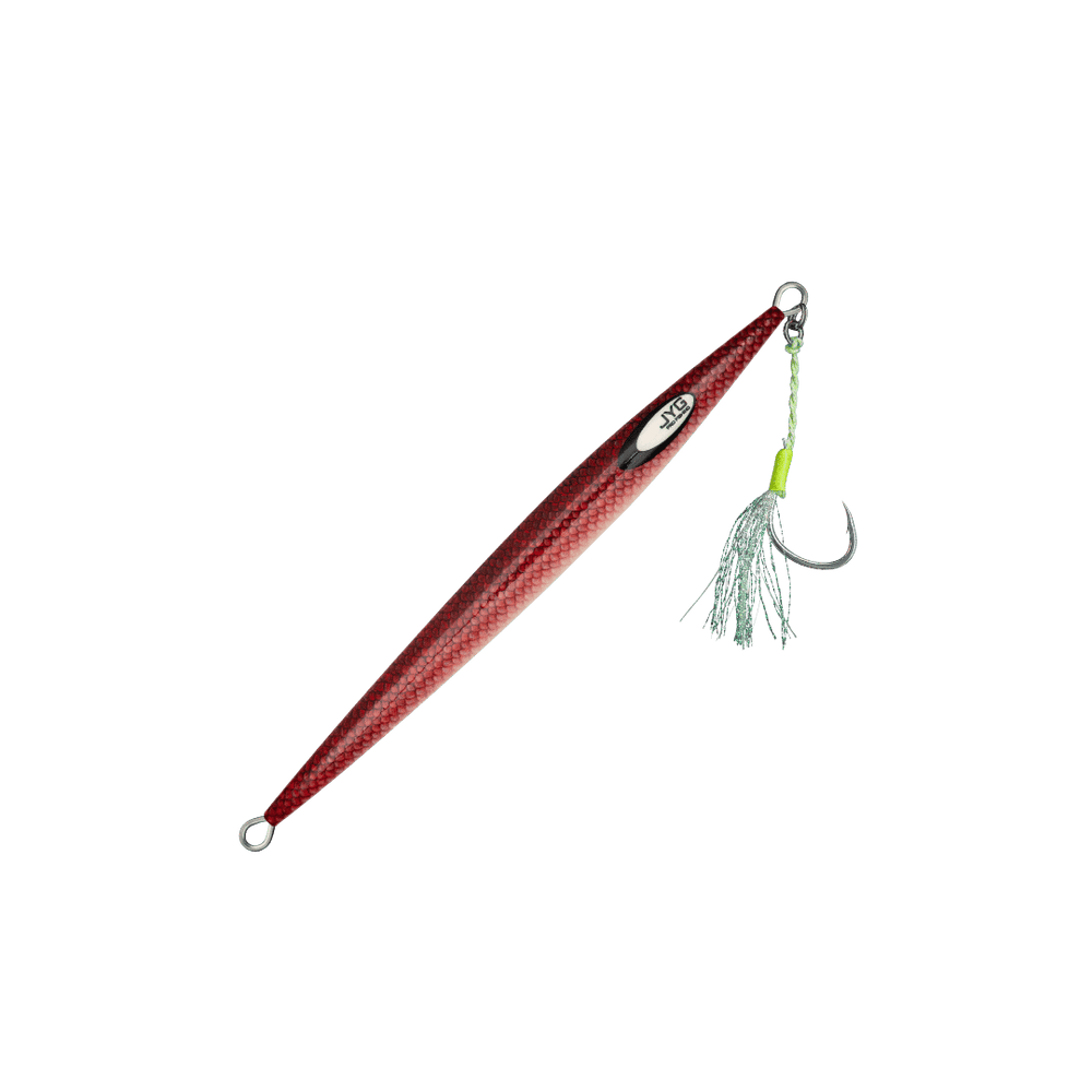 STRYKE LIVE MICRO slow pitch jig, Vermillion, rigged