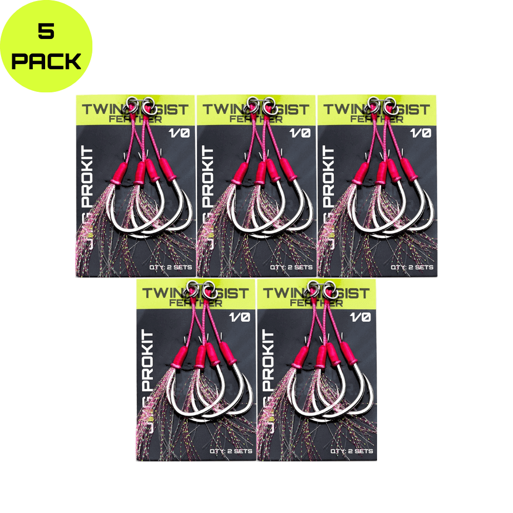 TWIN ASSIST HOOKS PINK FEATHER