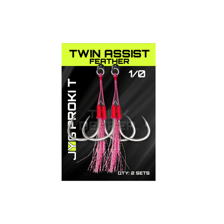 ANZUELOS TWIN ASSIST ROSA (PLUMA)