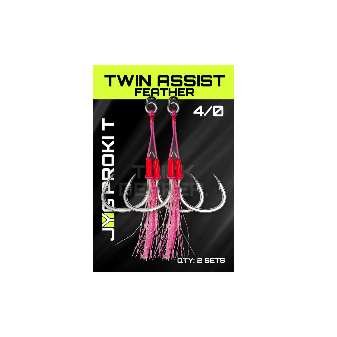 ANZUELOS TWIN ASSIST ROSA (PLUMA)
