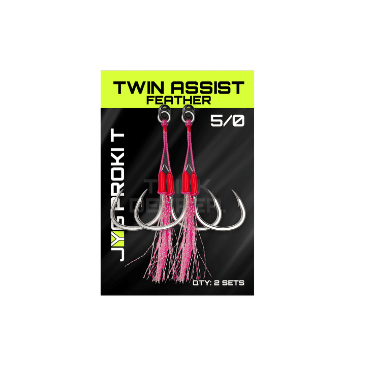 ANZUELOS TWIN ASSIST ROSA (PLUMA)