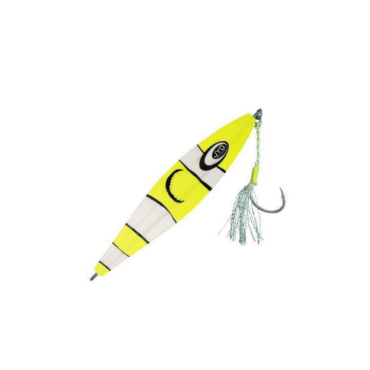 WYLD LIVE MICRO slow pitch jig, Chartreuse Clown, rigged