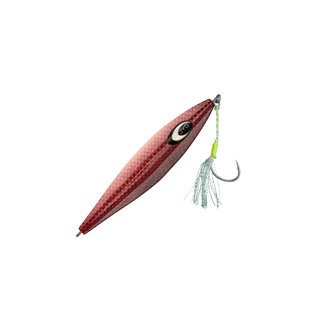 WYLD LIVE MICRO slow pitch jig, Vermillion, rigged