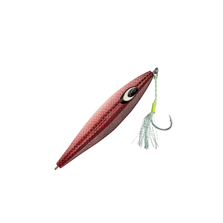 WYLD LIVE MICRO slow pitch jig, Vermillion, rigged