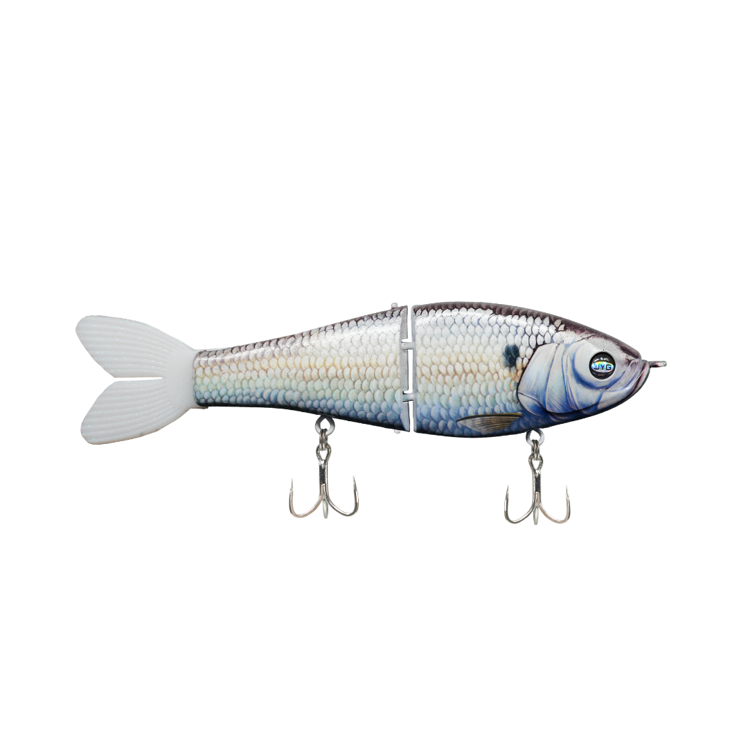 JYG Pro GLYDE 8 inch resin glidebait in American Shad color