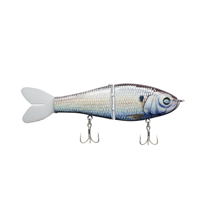 JYG Pro GLYDE 8 inch resin glidebait in American Shad color