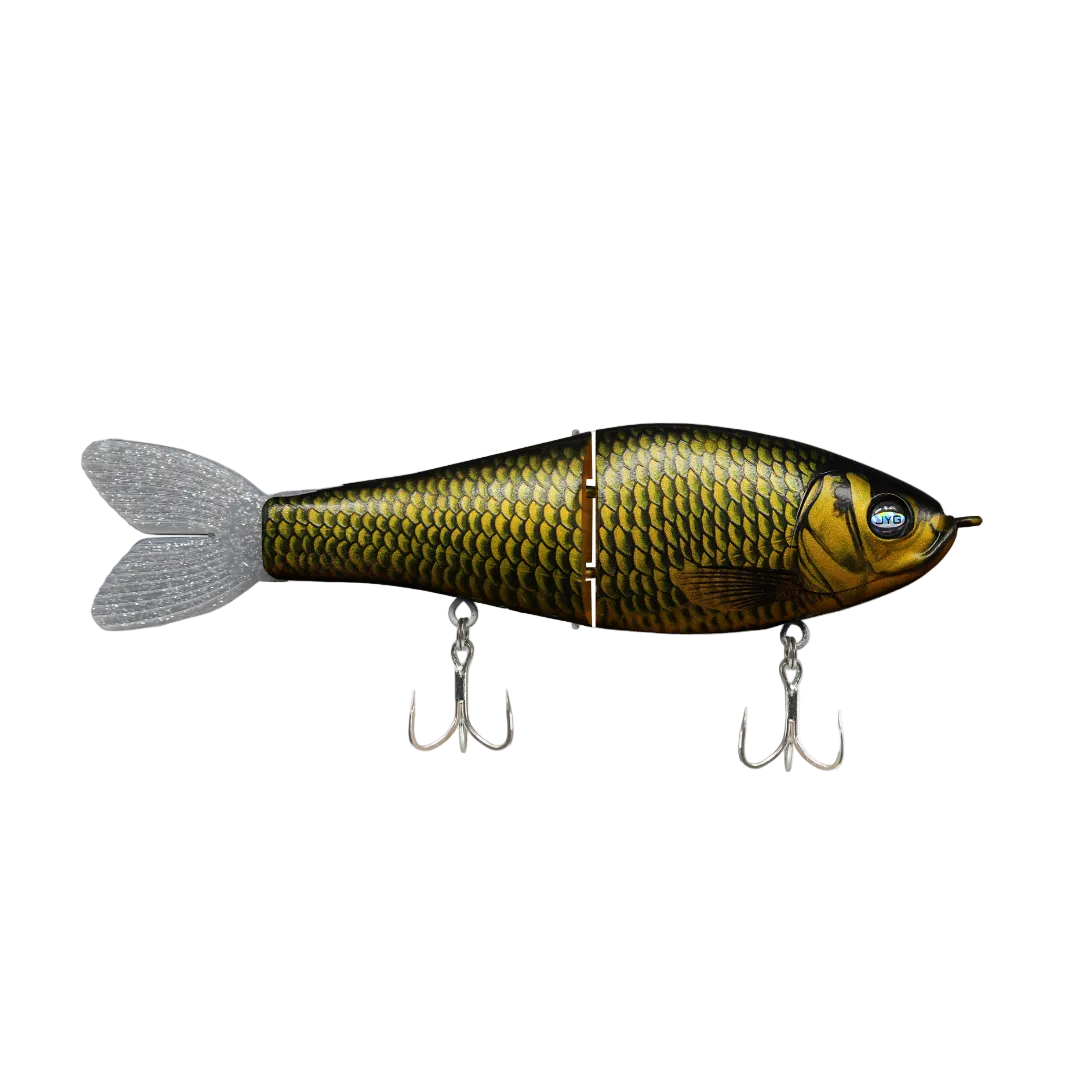 JYG Pro GLYDE 8 inch resin glidebait in Golden Shiner color