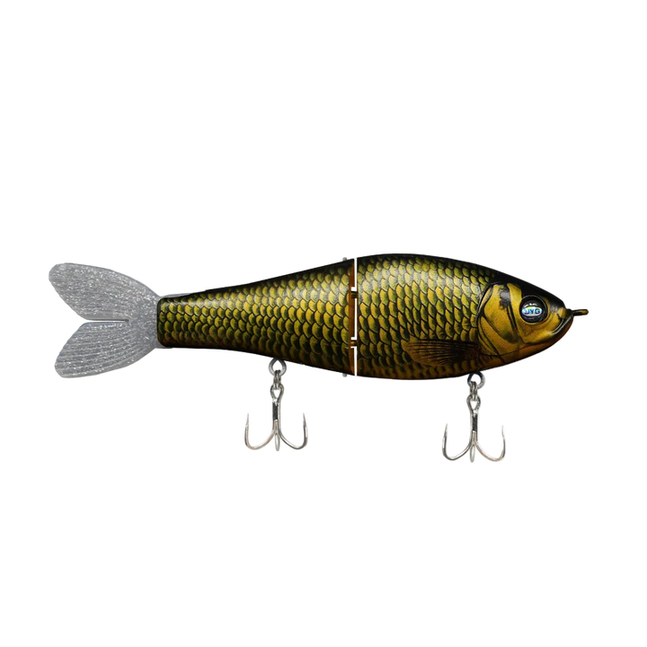 JYG Pro GLYDE 8 inch resin glidebait in Golden Shiner color