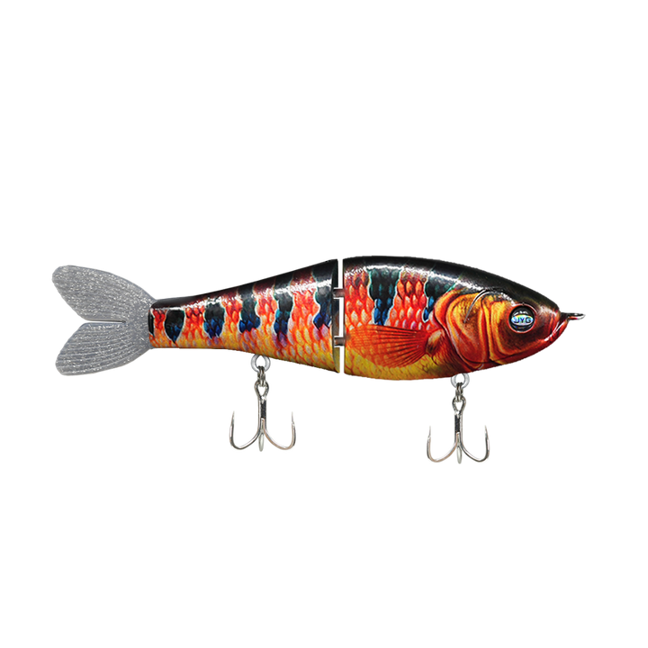 JYG Pro GLYDE 8 inch resin glidebait in Mayan Cichlid color