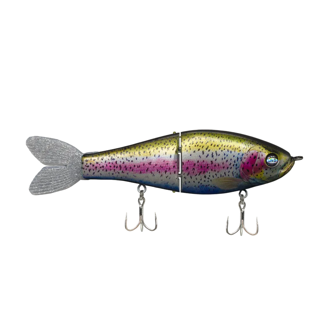 JYG Pro GLYDE 8 inch resin glidebait in Rainbow Trout color