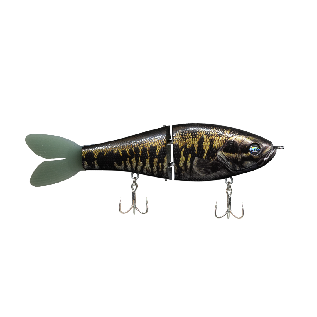 JYG Pro GLYDE 8 inch resin glidebait in Suwannee Bass color