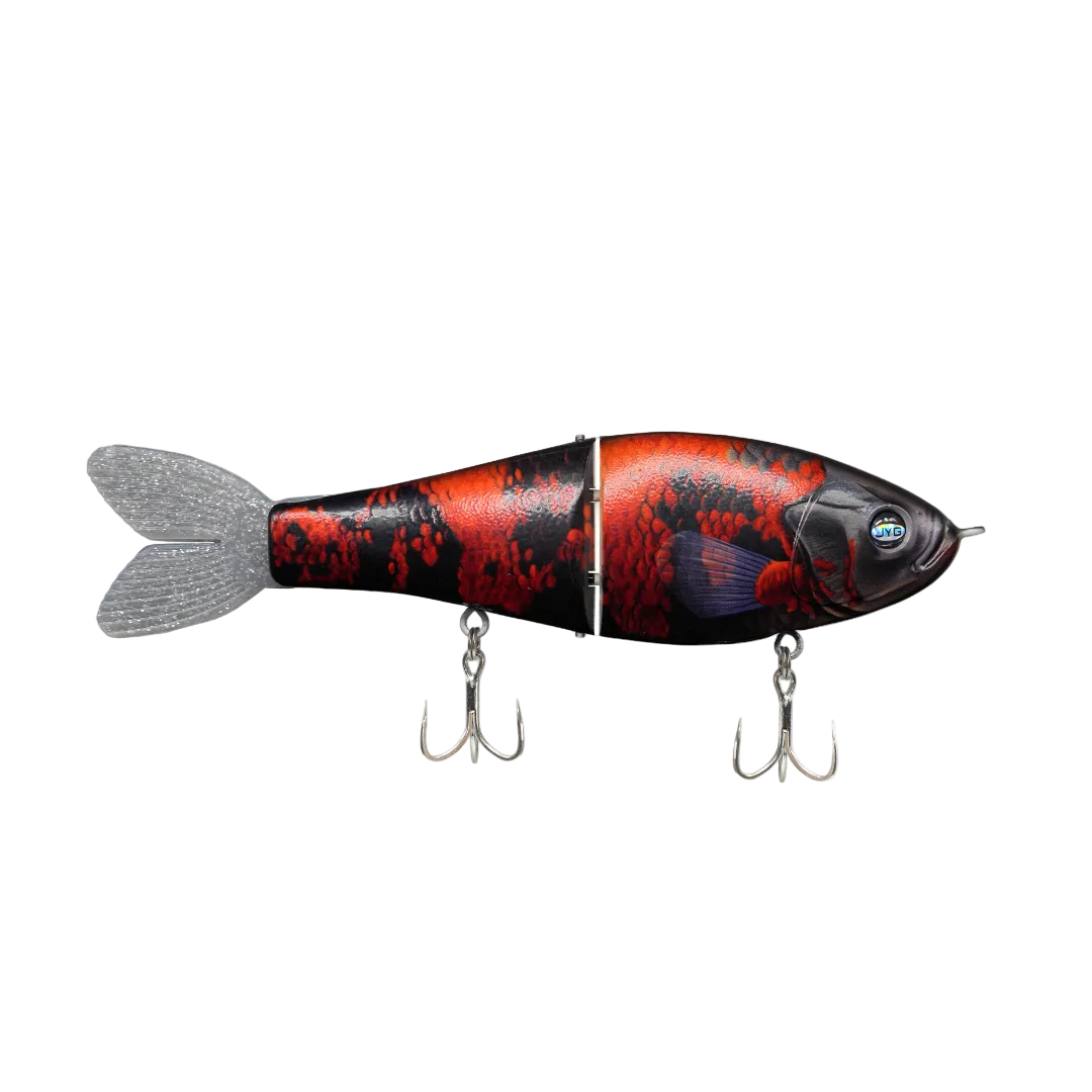JYG Pro GLYDE 8 inch resin glidebait in Tiger Oscar color