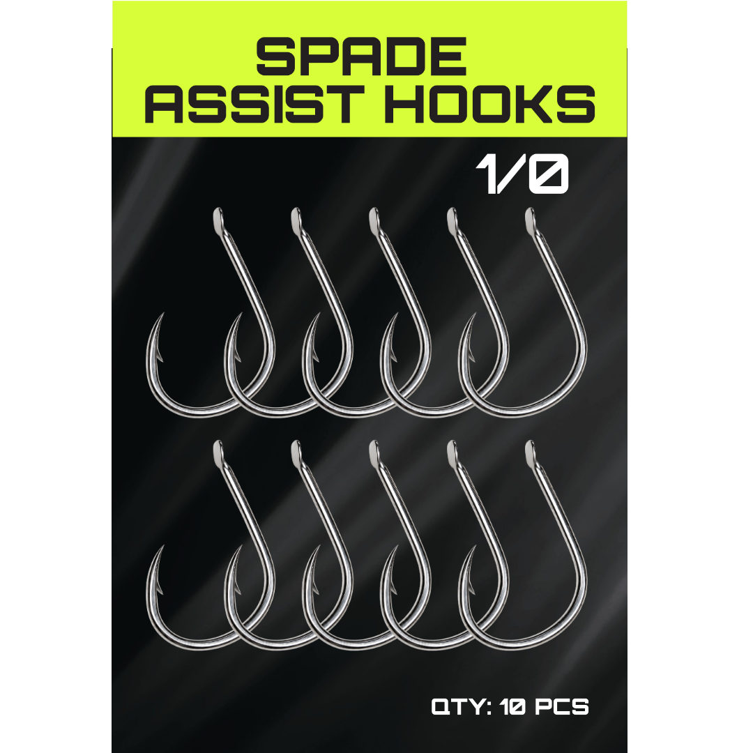 JYG PRO Spade Assist Hooks 1/0 - 10 pack