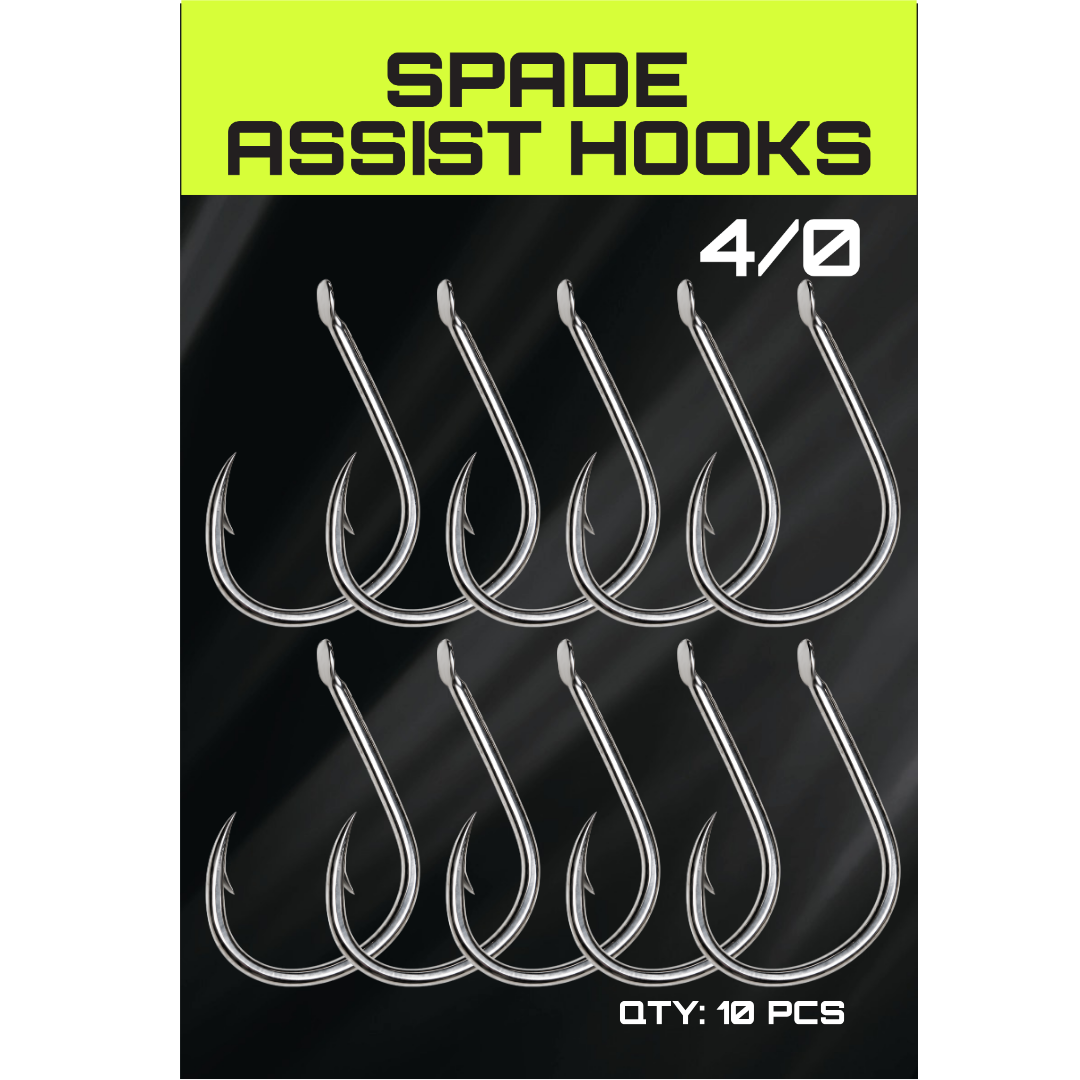 JYG PRO Spade Assist Hooks 4/0 - 10 pack