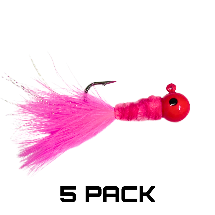 JYG Pro Fishing Crappie Jigs Pink / 1/4oz
