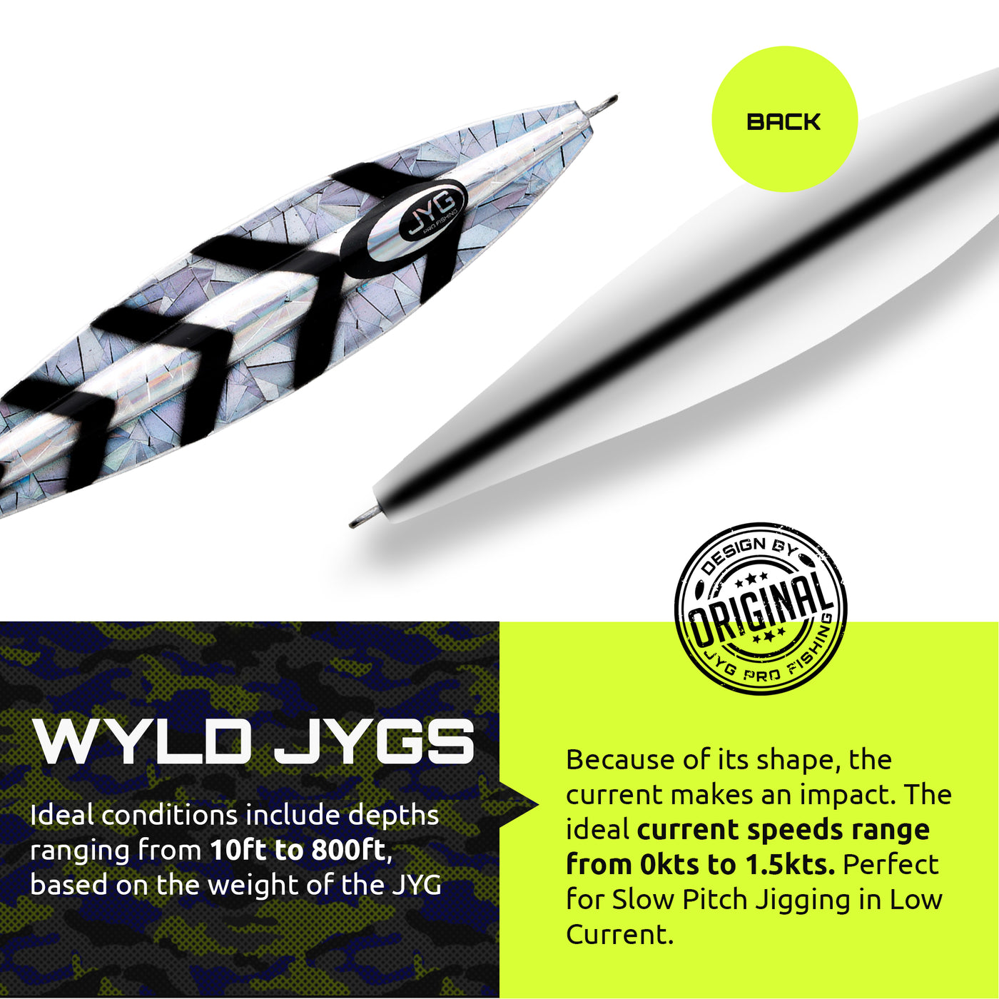 JYG Pro Wyld Slow Pitch Jig Rigged Yellow / 320g