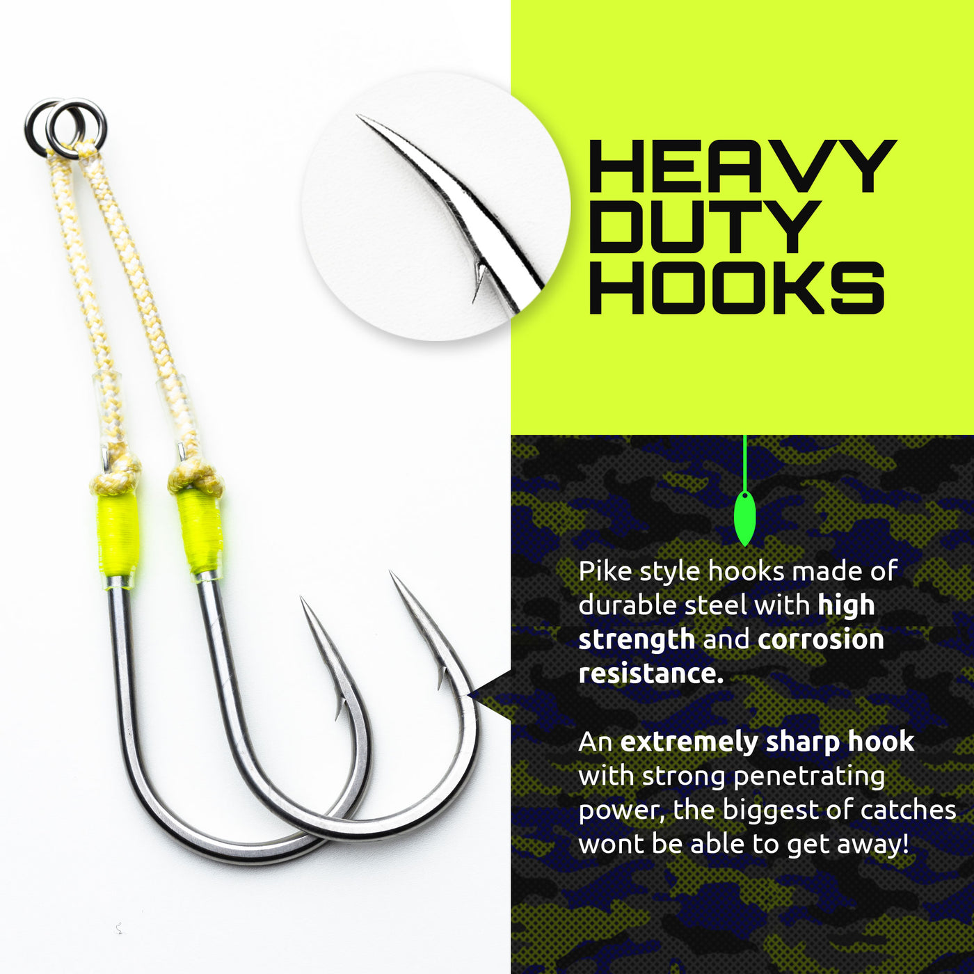 Single Assist Hooks (slow Pitch Hook) 7/0